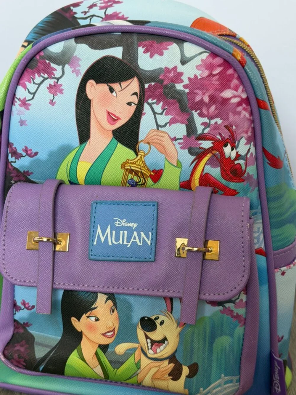 Disney Princess Mulan Mini Backpack Purple Faux Leather Book Bag 2020 11
